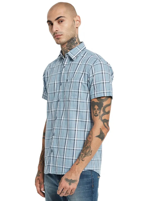 Mettle Checked Short Sleeve Cotton Casual Shirt Online