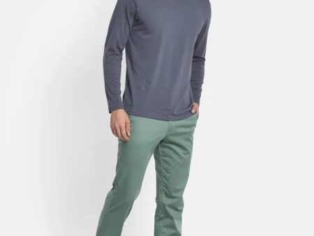 Men Olive Green Chinos Trousers Supply