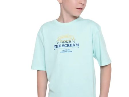 Octave Boys Typography Printed Round Neck Cotton T-Shirt Sale