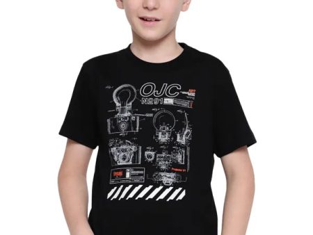 Octave Boy Graphic Printed Round Neck T-Shirt Sale