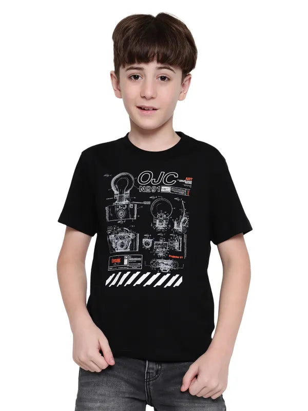 Octave Boy Graphic Printed Round Neck T-Shirt Sale