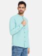 Mettle Men Blue Opaque Casual Shirt For Sale