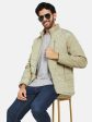 Mettle Men Beige Woven Jacket For Sale