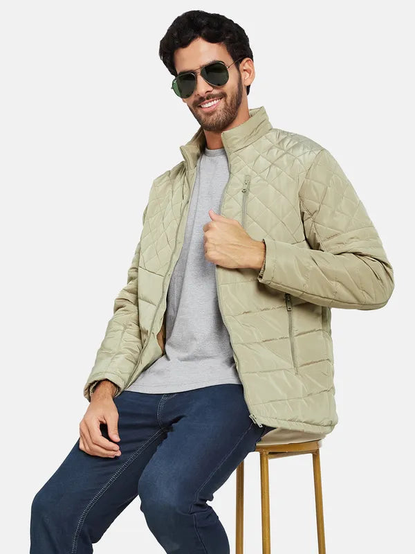 Mettle Men Beige Woven Jacket For Sale