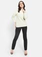 Mettle Women Olive Green Colourblocked Pullover Online Sale