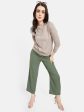 Mettle Women Beige Cable Knit Pullover on Sale