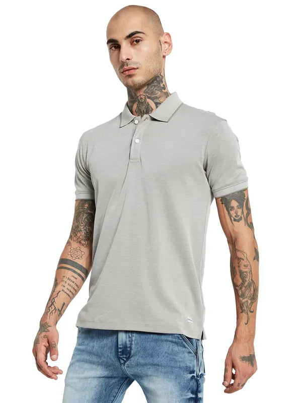 Octave Polo Collar Regular Sleeves Cotton Regular Fit Casaual T-Shirt Online Hot Sale