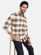 Mettle Men Brown Checked Casual Shirt Online now