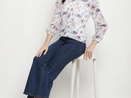 Mettle Floral Print Cotton Shirt Style Top Online Sale