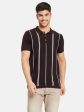 Vertical Stripes Polo T-Shirt Fashion