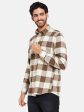 Mettle Men Brown Checked Casual Shirt Online now