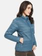 Mettle Women Blue Padded Jacket Fashion