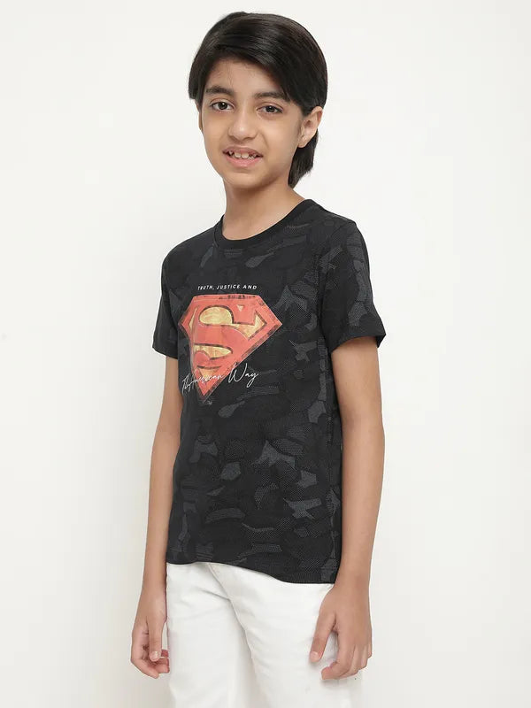 Octave Boys Typography Superman Printed T-Shirt Sale