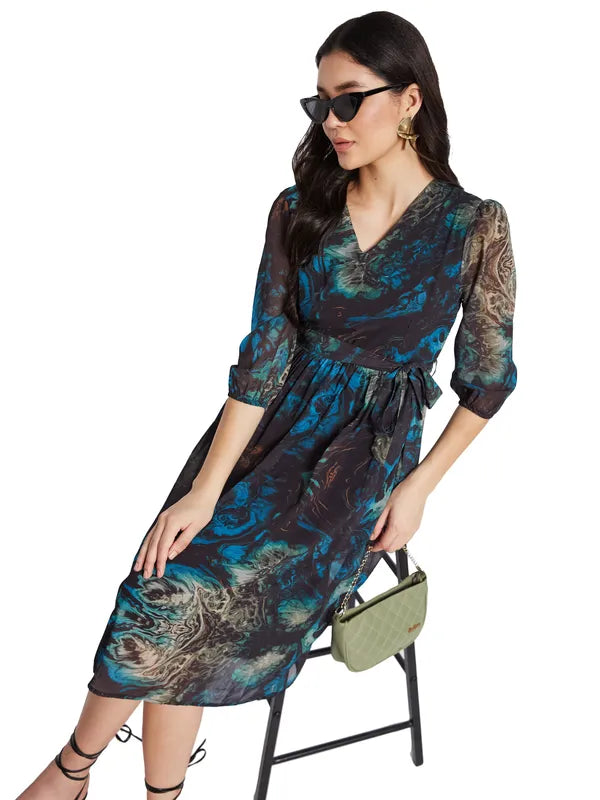 Mettle Women Ethnic Motifs Print Fit  Flare Dress Hot on Sale