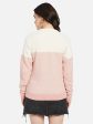 Mettle Women Pink  White Colourblocked Pullover For Sale