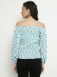 Mettle Floral Print Off-Shoulder Cotton Bardot Top Sale