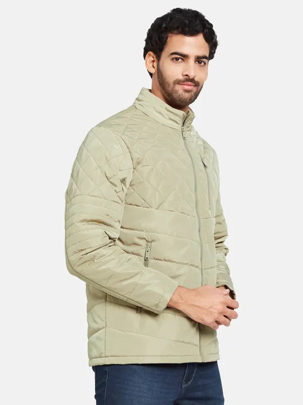 Mettle Men Beige Woven Jacket For Sale