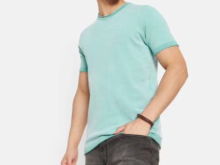 Basic Raw Edged Neck And Sleeve T-Shirt Supply