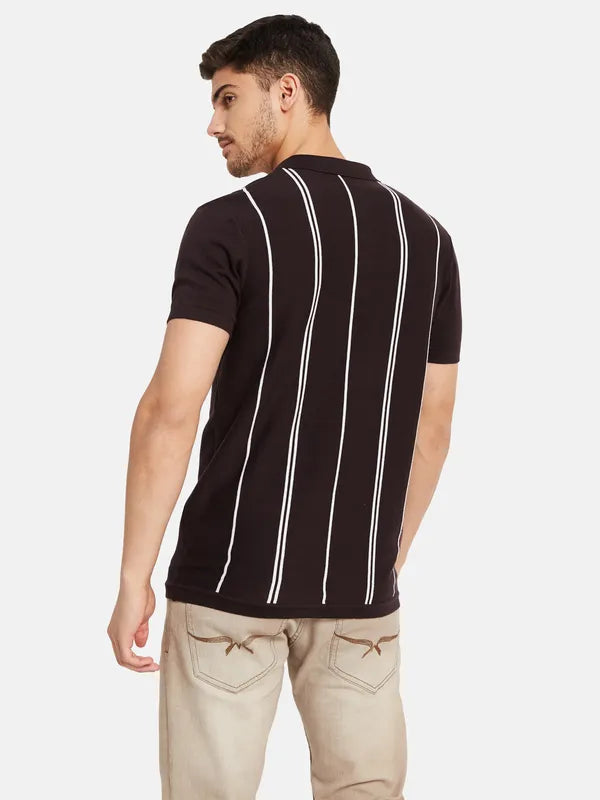 Vertical Stripes Polo T-Shirt Fashion