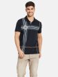 Stripe Print Polo T-Shirt Cheap