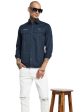 Mettle Spread Collar Cotton Casual Shirt For Cheap