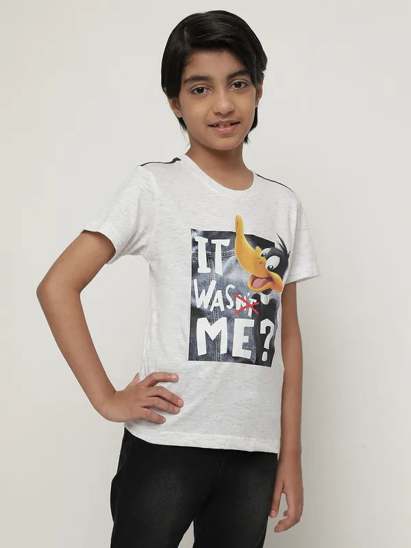 Octave Boys Typography Printed Cotton T-Shirt Fashion