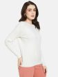 Mettle Women White Cable Knit Pullover Supply