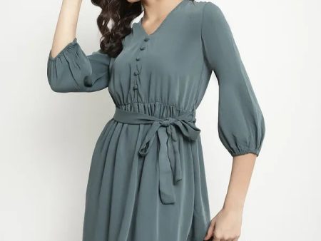 Mettle Puff Sleeve Fit Flare Dress Online Sale