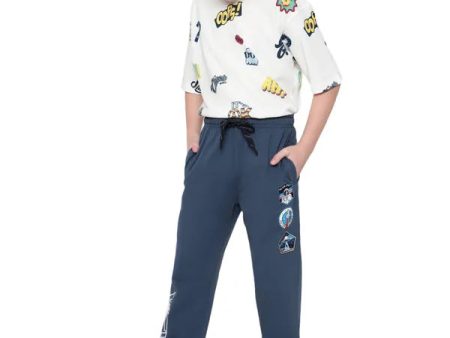 Octave Boys Printed Cotton Mid-Rise Track Pant Hot on Sale