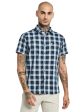 Mettle Men Gingham Checked Cotton Casual Shirt For Discount