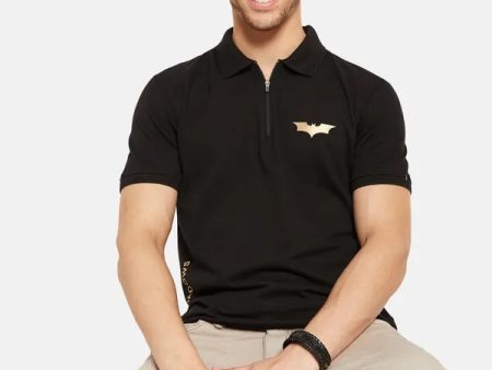 Batman Half Zipper Polo T-Shirt Cheap