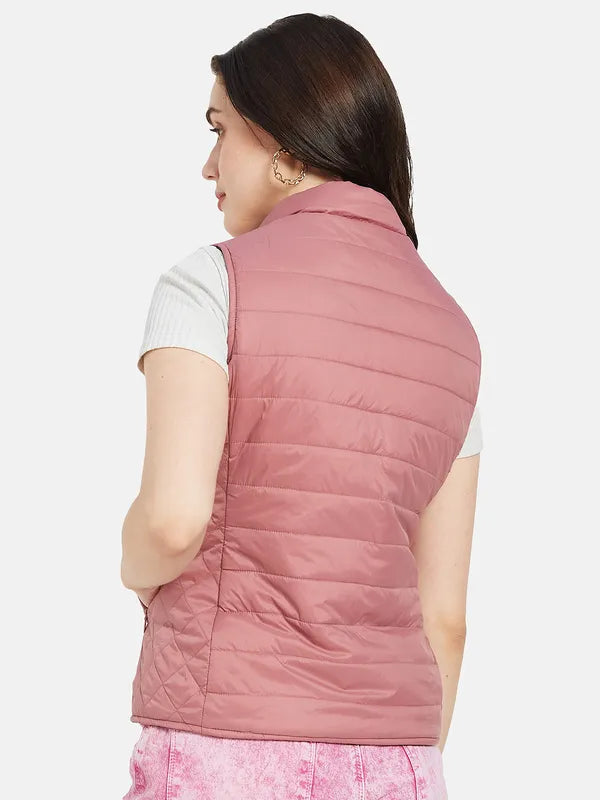 Mettle Women Pink Puffer Jacket Cheap