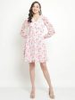 Mettle Floral Printed Puff Sleeve Fit Flare Dress Discount