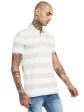 Octave Striped Polo Collar Cotton T-Shirt Fashion