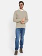 Ribbed V-Neck Cotton Pullover Discount