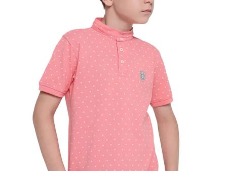 Octave Boy Henley Neck Micro Ditsy Printed T-Shirt Online Sale