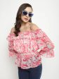 Mettle Abstract Printed Off-Shoulder Top Hot on Sale