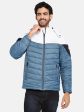 Mettle Men Blue Colourblocked Woven Jacket For Sale