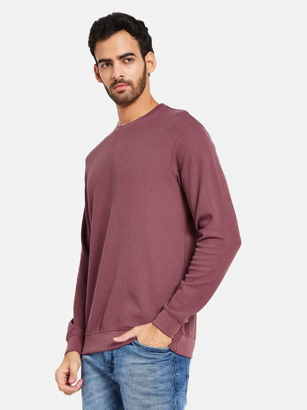 Octave Men Maroon Sweatshirt Online