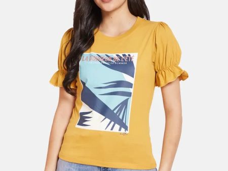 Mettle Graphic Printed Cotton T-Shirt For Sale