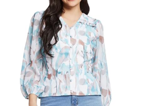 Mettle Floral Print Puff Sleeve Cotton Top Online Hot Sale