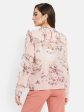 Ruffled Neck Floral Top Hot on Sale