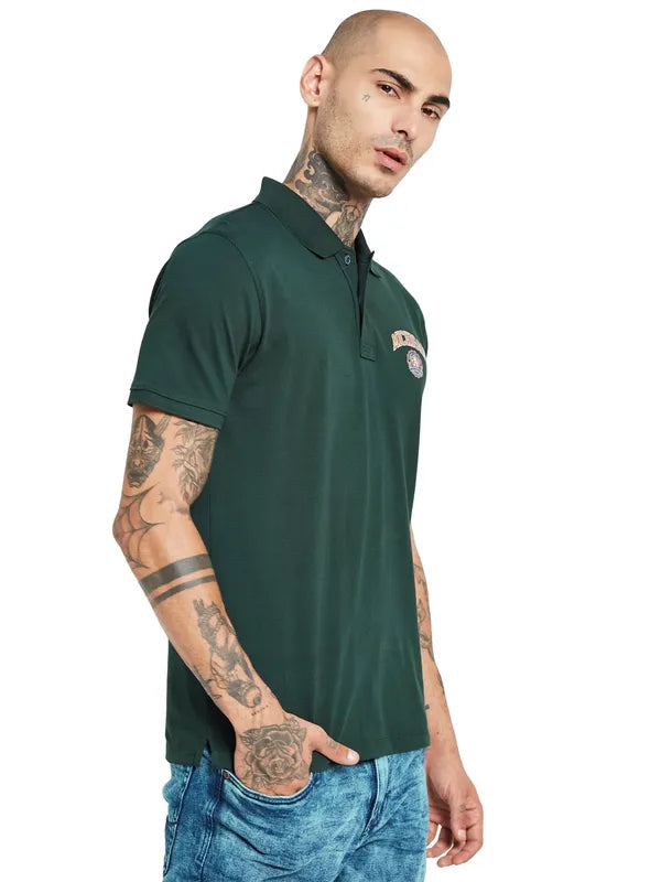 Octave Polo Collar Applique T-Shirt Hot on Sale