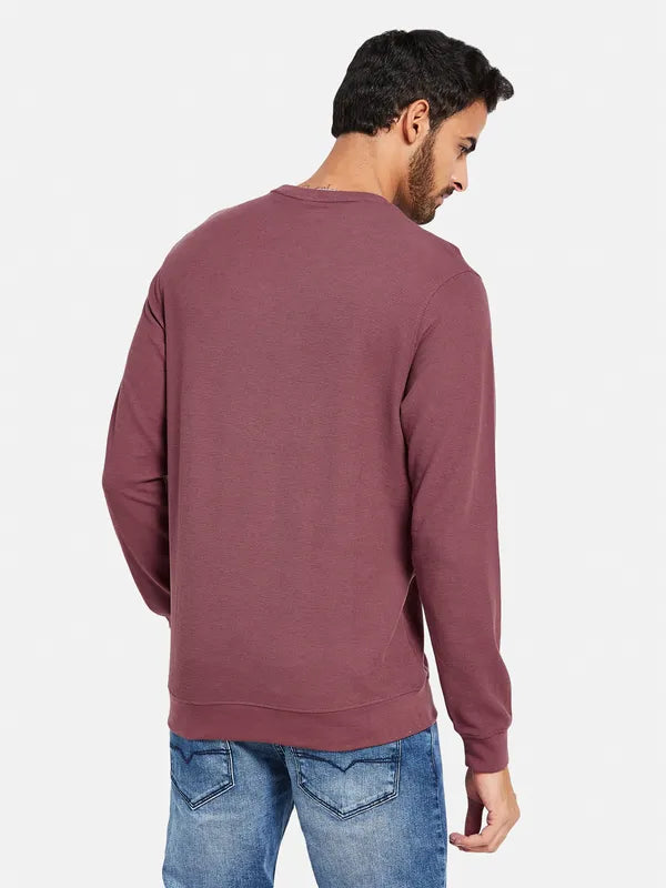 Octave Men Maroon Sweatshirt Online