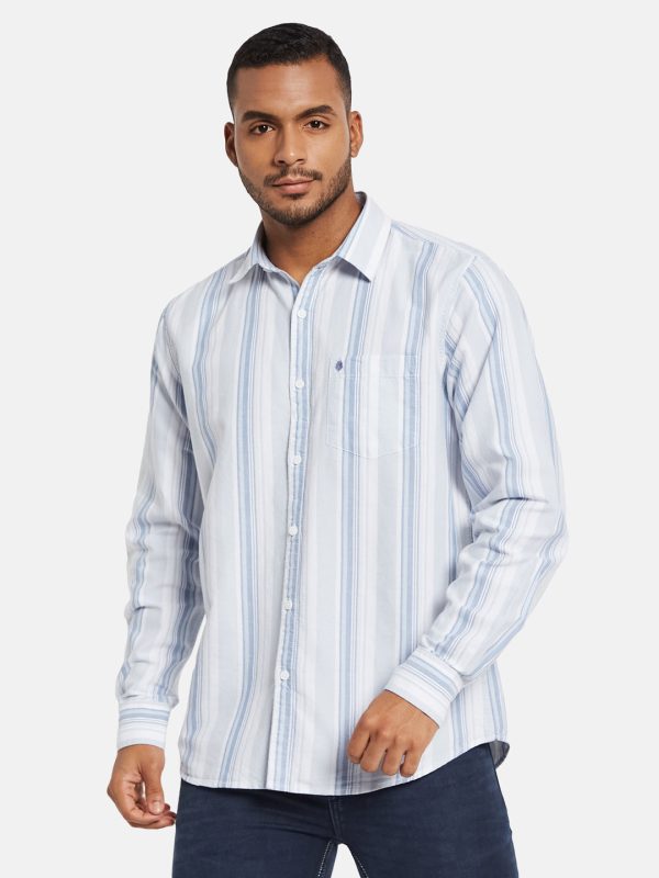 METTLE Men Multi Stripes Opaque Striped Casual Shirt Online now