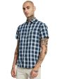 Mettle Men Gingham Checked Cotton Casual Shirt For Discount