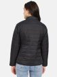 Mettle Women Black Camouflage Padded Jacket Hot on Sale