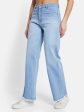 Mettle Women Wide Leg Low Distress Light Fade Cotton Stretchable Jeans Supply