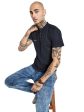 Octave Band Collar Cotton Regular Fit Pockets Casual T-Shirt Online Hot Sale