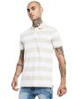 Octave Striped Polo Collar Cotton T-Shirt Fashion